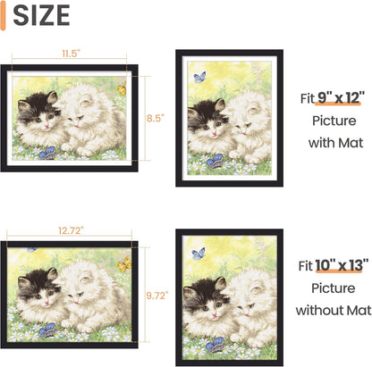 upsimples 8x10 Picture Frame, Display Pictures 5x7 with Mat or 8x10 Without Mat, Wall Hanging Photo Frame, Black, 1 Pack - Colors B