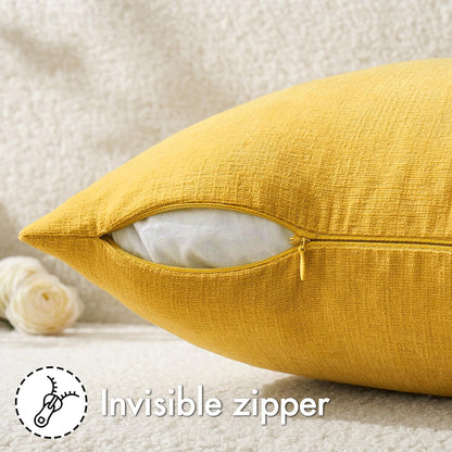 MIULEE Olive Green Couch Pillow Covers 18x18 Inch, Set of 2 Soft Chenille Decorative Square Throw Pillow Covers Farmhouse for Sofa Living Room Bed