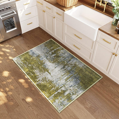 Ompaa 2x6 Rug Runners for Hallways Kitchen Runner Rug Non Slip Washable Grey Long Runner Rugs with Rubber Backing Soft Abstract Carpet Runner for Hallways, Kitchen, Bedroom, Bathroom, Entryway - Colors B