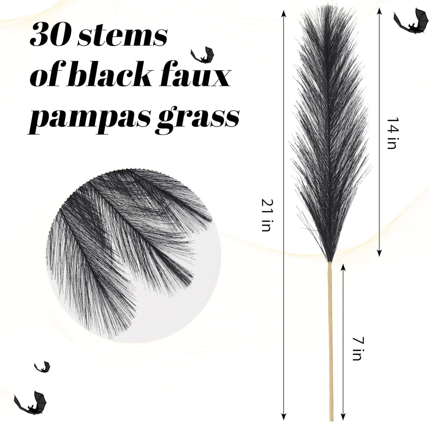 30pcs Pampas Grass Decor,21" Artificial Pompous Grass Bulk,Small Vase Filler Pompas Grass for Home Wedding Living Room Wall Party Decoration (Beige,Light Brown, 21 Inch 30 Pcs)