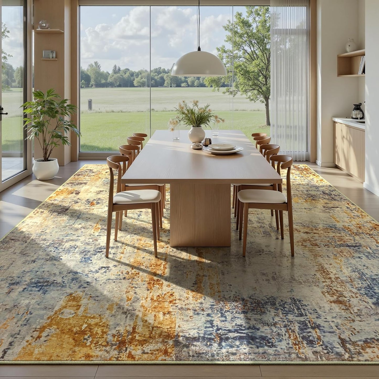 Ompaa 2x6 Rug Runners for Hallways Kitchen Runner Rug Non Slip Washable Grey Long Runner Rugs with Rubber Backing Soft Abstract Carpet Runner for Hallways, Kitchen, Bedroom, Bathroom, Entryway - Colors A