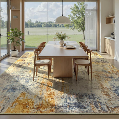 Ompaa 2x6 Rug Runners for Hallways Kitchen Runner Rug Non Slip Washable Grey Long Runner Rugs with Rubber Backing Soft Abstract Carpet Runner for Hallways, Kitchen, Bedroom, Bathroom, Entryway - Colors A