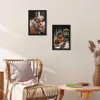 Vittanly 11x14 Picture Frame, Display Pictures 8x10 with Mat or 11x14 without Mat, Photo Frame for Wall Mounting, Black, 1 Pack - Colors A