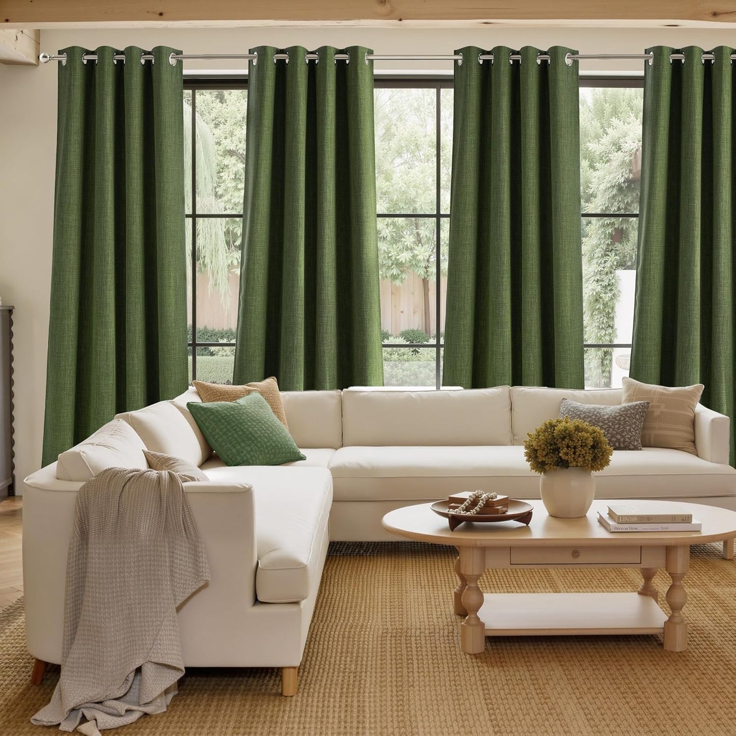 NICETOWN Halloween Pitch Black Solid Thermal Insulated Grommet Blackout Curtains/Drapes for Bedroom Window (2 Panels, 42 inches Wide by 63 inches Long, Black) - Colors C