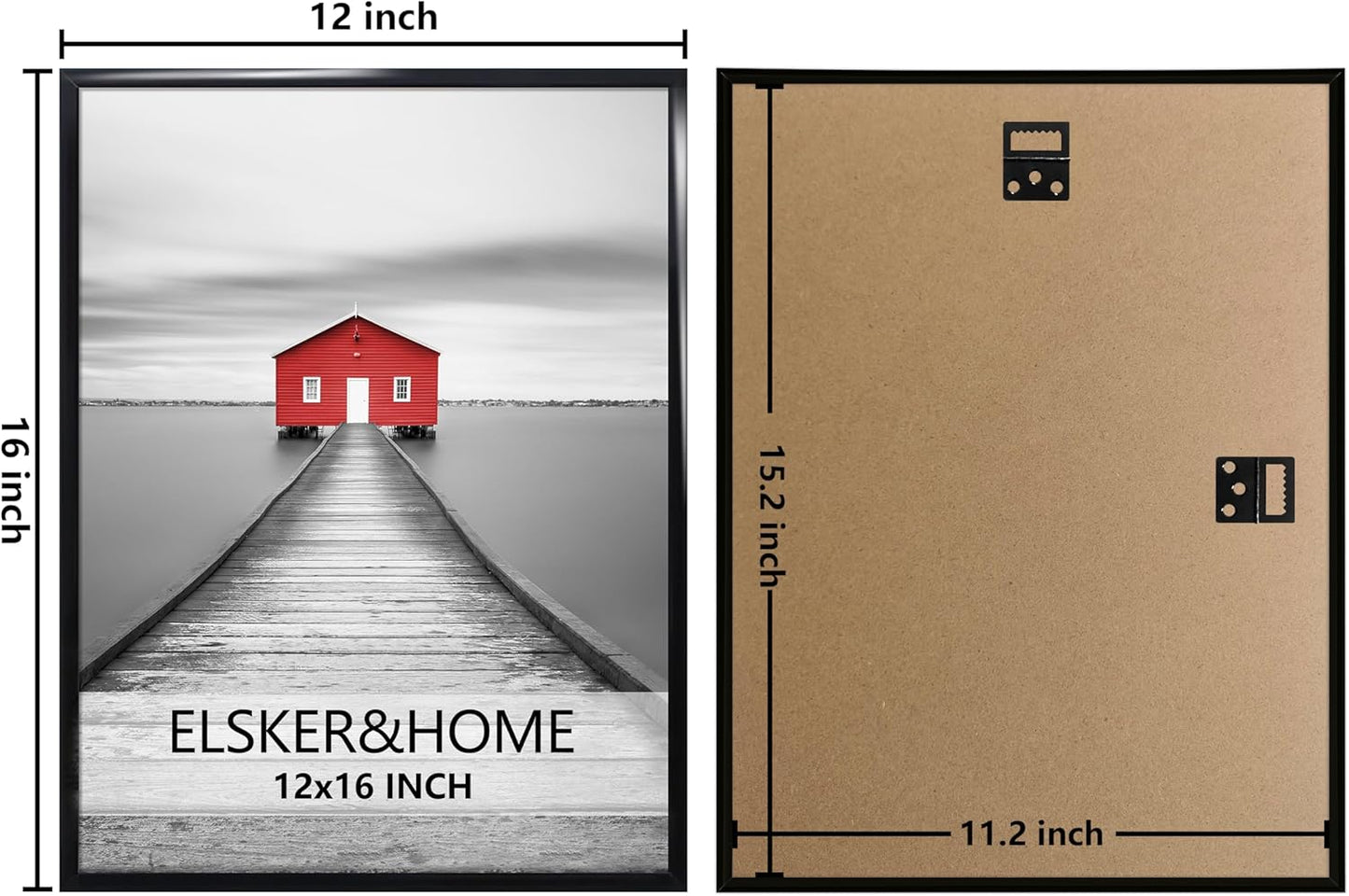 ELSKER&HOME 22.375 x 34 Poster Frame 3 Pack, Black Picture Frame for Horizontal or Vertical Wall Mounting, Sturdy and Scratch-proof