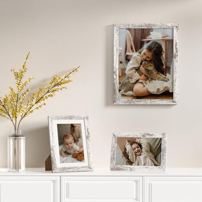 Vittanly 20 Pack Picture Frames Collage Wall Decor, Multi Sizes Including 4pcs 8x10, 8pcs 5x7 and 8pcs 4x6 Photo Frames, Gallery Frame Set for Wall or Tabletop Display, Black, Brown and Dark Grey