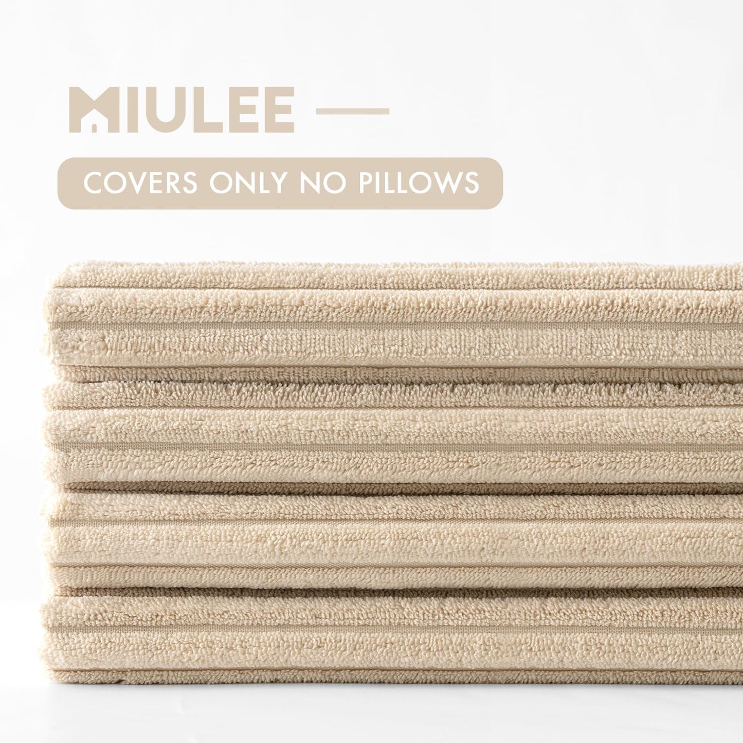 MIULEE Boho Farmhouse Sage Green Throw Pillow Covers 18x18 Inch Set of 4 Mordern Nordic Cushion Covers Soft Corduroy Spring Home Decor for Couch Bed Sofa Living Room Forest Green