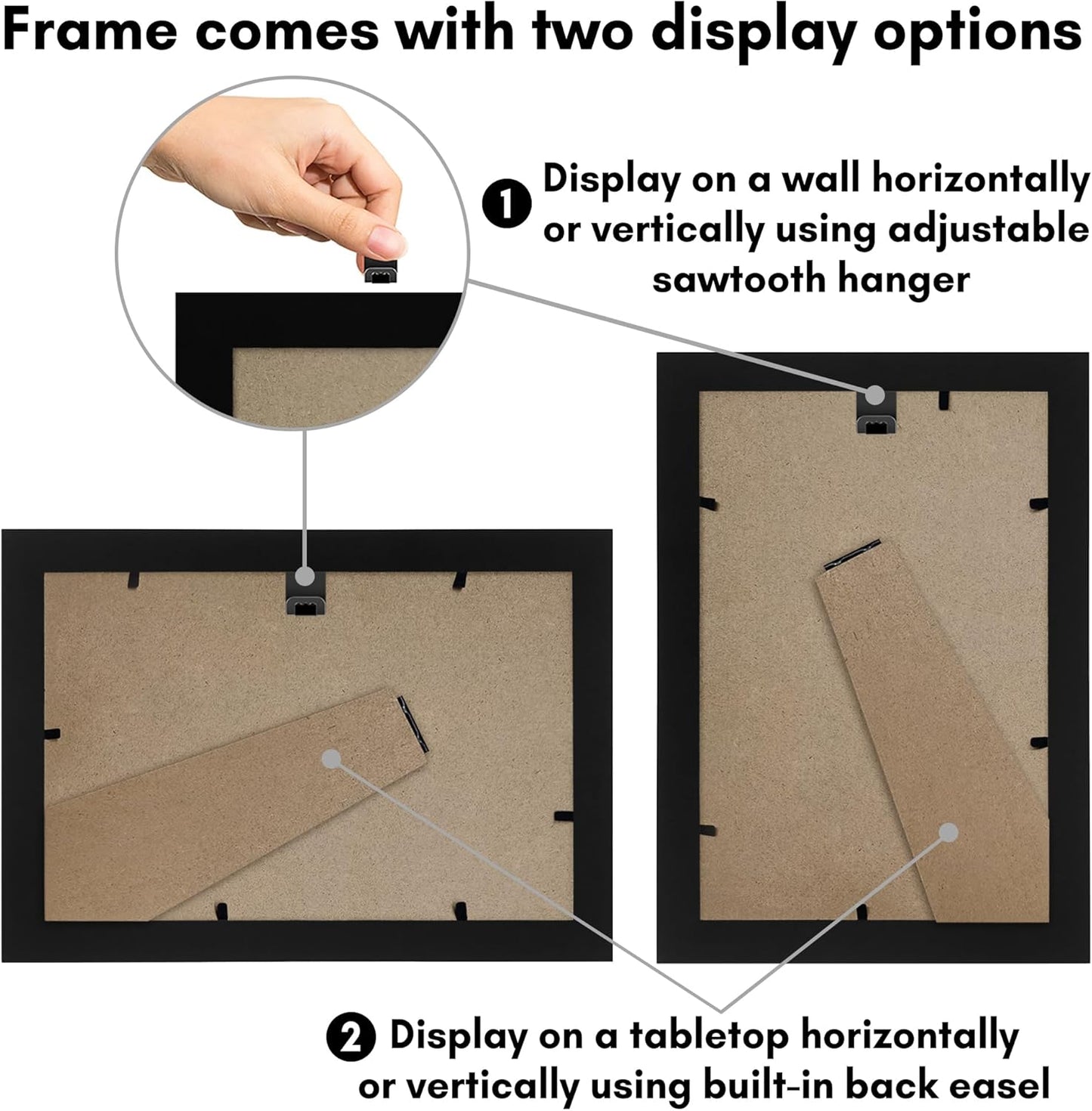 Americanflat 12x18 Poster Frame with Shatter-Resistant Glass - Signature Collection - Gallery-Style Frames Made of Engineered Wood - Photo Frame for Wall Display - Black - Colors A