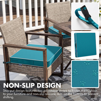 MIULEE Navy Blue 48 x 18 x 3 Outdoor Bench Cushion Waterproof Patio Chair Cushion with Adjustable Straps Set of 1 for Swing Patio Furniture 3-Year Color Fastness Garden Sofa Couch