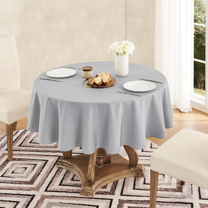 Veblandy Rectangle Tablecloth Waterproof Linen Textured Table Cloth Stain and Wrinkle Resistant Washable, Decorative Fabric Table Cover for Dining, Party and Camping (Sage Green, 52 * 70)