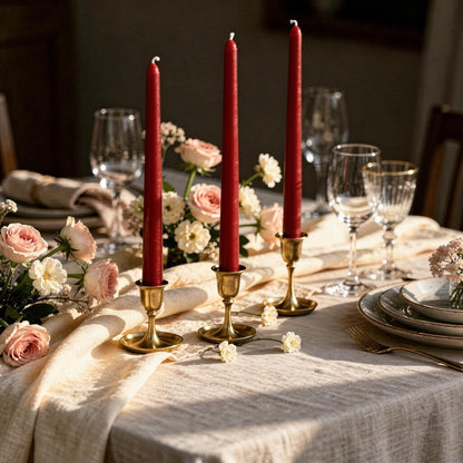 Viyffo Taper Candles, 10 Inch, 4 Pack, Olive Glow – Unscented, Dripless & Smokeless Design, Up to 8 Hour Burn – Long Tall Taper Candlesticks for Wedding, Dinner & Home Decor
