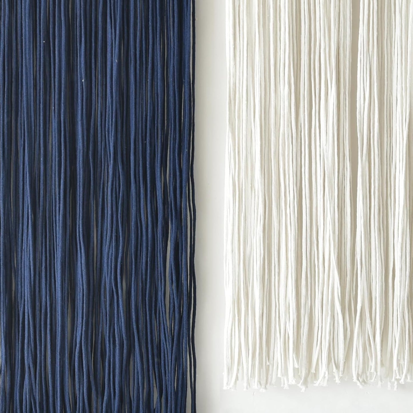 Flber 2 Pcs Macrame Wall Hanging Boho Wall Decor Handmade Macrame Art Tapestry Wedding Macrame Backdrop 13.7" W x 51" L For Living room Bedroom Headboard Decor