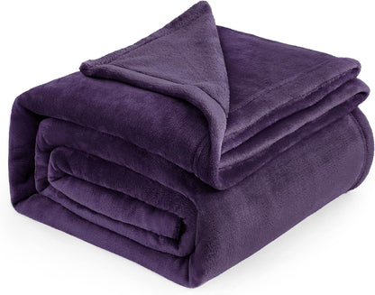 Bedsure GentleSoft Fleece Throw Blanket for Couch Grey - Lightweight Plush Fuzzy Cozy Soft Blankets and Throws for Sofa, Couch, Travel, Camping, 50x60 inches - Colors A