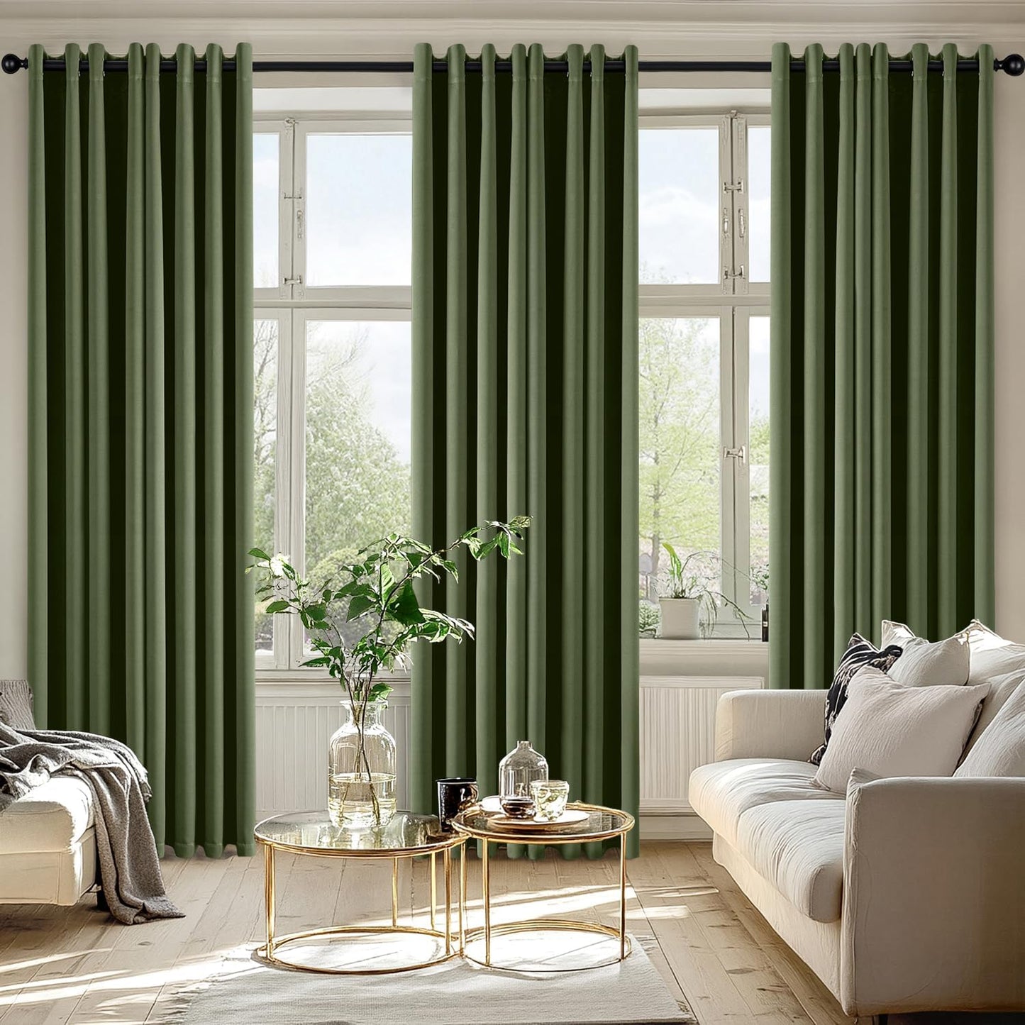 MIULEE Blackout Curtains for Bedroom Living Room 2 Panels, Thermal Insulated Room Darkening Drapes Grommet Noise Reducing Light Blocking Window Treatments 63 Inches Long 40x63 Inch Black - Colors B