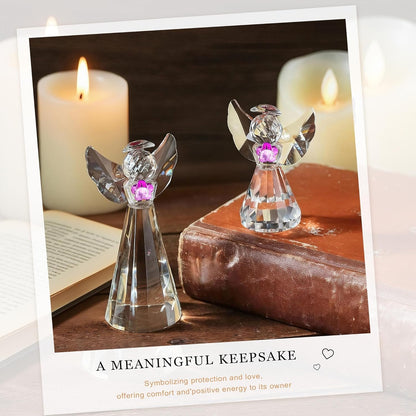 HDCRYSTALGIFTS 3.3'' Crystal Bird Figurine Collectible Art Glass Animal Figurines Table Home Decor Paperweight Valentine’s Day for Women