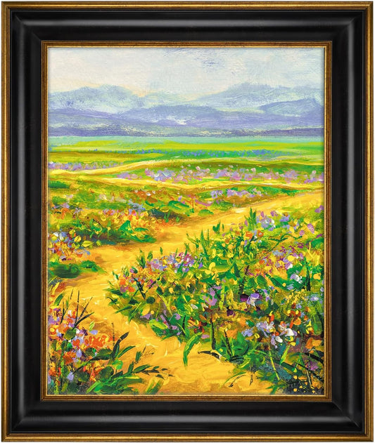 Golden State Art, 11x14 Photo Frame with Mat for Pictures 8x10 and Real Glass (Dark Gold Brown & Bronze Pewter Panel with White Color Mat, 1.25 Inch Frame Border)