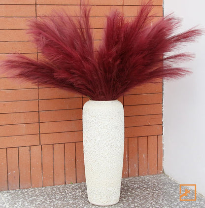 ZIFTY 7-Pcs 38"/3.1FT Faux Pampas Grass Large Tall Fluffy Artificial Fake Flower Bedroom Decor Boho Decor Bulrush Reed Grass for Vase Filler Farmhouse Home Wedding Decor (Beige Mixed)