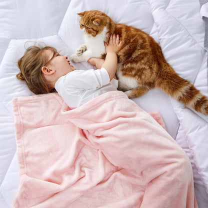Bedsure GentleSoft Fleece Throw Blanket for Couch Grey - Lightweight Plush Fuzzy Cozy Soft Blankets and Throws for Sofa, Couch, Travel, Camping, 50x60 inches - Colors A