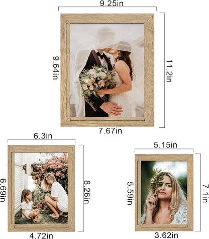 LUCKYLIFE Picture Frames Collage Wall Decor 10-Pack, Gallery Wall Frame Set with 8x10 5x7 4x6 Frames in 3 Different Finishes
