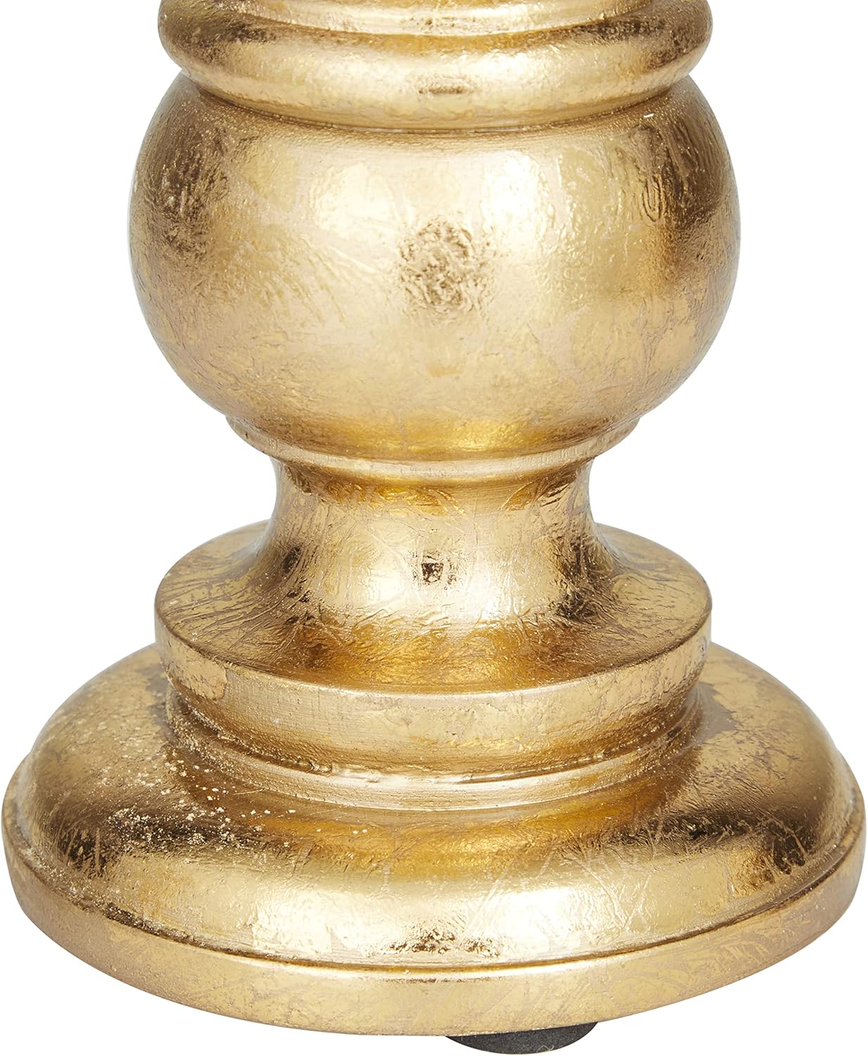 Deco 79 Mango Wood Decorative Candle Holder Distressed Turned Pillar Candle Stand, Set of 3 Candlestick Holder 6", 8", 10"H, Light Blue