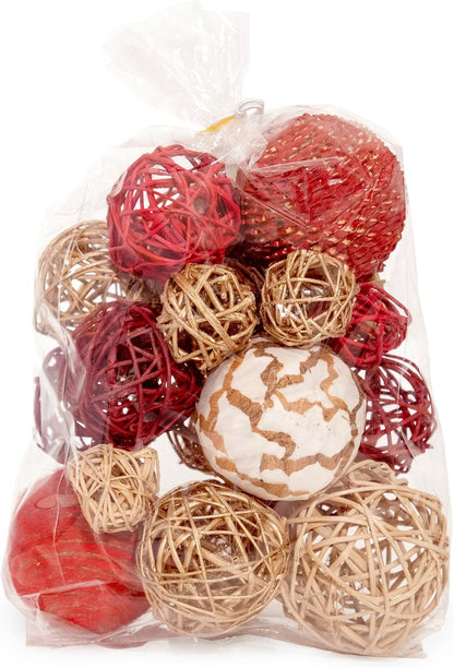 ANDALUCA Decorative Balls Bag Bowl Filler Home Decor (Beige)