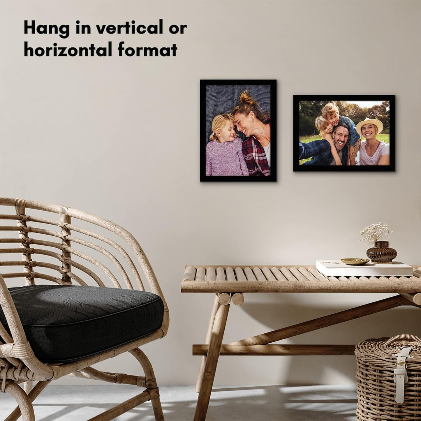 Americanflat 12x18 Poster Frame with Shatter-Resistant Glass - Signature Collection - Gallery-Style Frames Made of Engineered Wood - Photo Frame for Wall Display - Black - Colors A