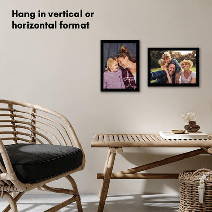 Americanflat 12x18 Poster Frame with Shatter-Resistant Glass - Signature Collection - Gallery-Style Frames Made of Engineered Wood - Photo Frame for Wall Display - Black - Colors A