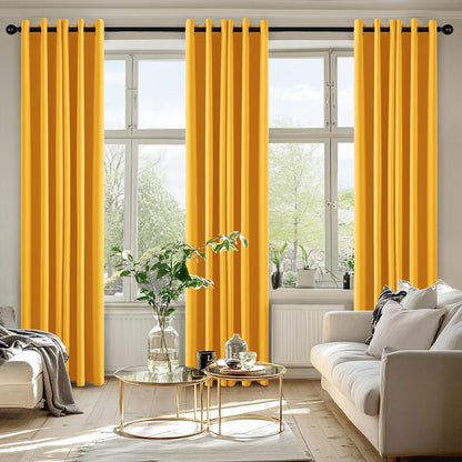 MIULEE Blackout Curtains for Bedroom Living Room 2 Panels, Thermal Insulated Room Darkening Drapes Grommet Noise Reducing Light Blocking Window Treatments 63 Inches Long 40x63 Inch Black - Colors B