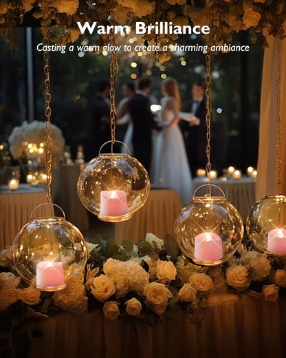 Homemory 24Pcs Flickering Flameless Candle Battery Operated, 200+Hours Fake Electric LED Tea Lights for Votive, Centerpiece Table Decorations, Wedding, Aniversary, Halloween, Christmas