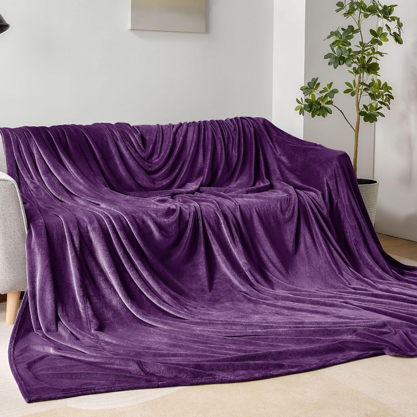 BEDELITE Fleece Blanket Black Throw Blankets for Couch & Bed, Luxury Plush Cozy Fuzzy Blanket 50x60 inches, Super Soft Warm Lightweight Throw Blanket for Travel Camping - Colors A