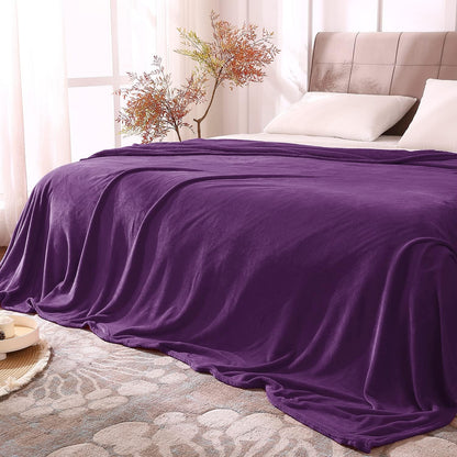 BEDELITE Fleece Blanket Black Throw Blankets for Couch & Bed, Luxury Plush Cozy Fuzzy Blanket 50x60 inches, Super Soft Warm Lightweight Throw Blanket for Travel Camping - Colors A