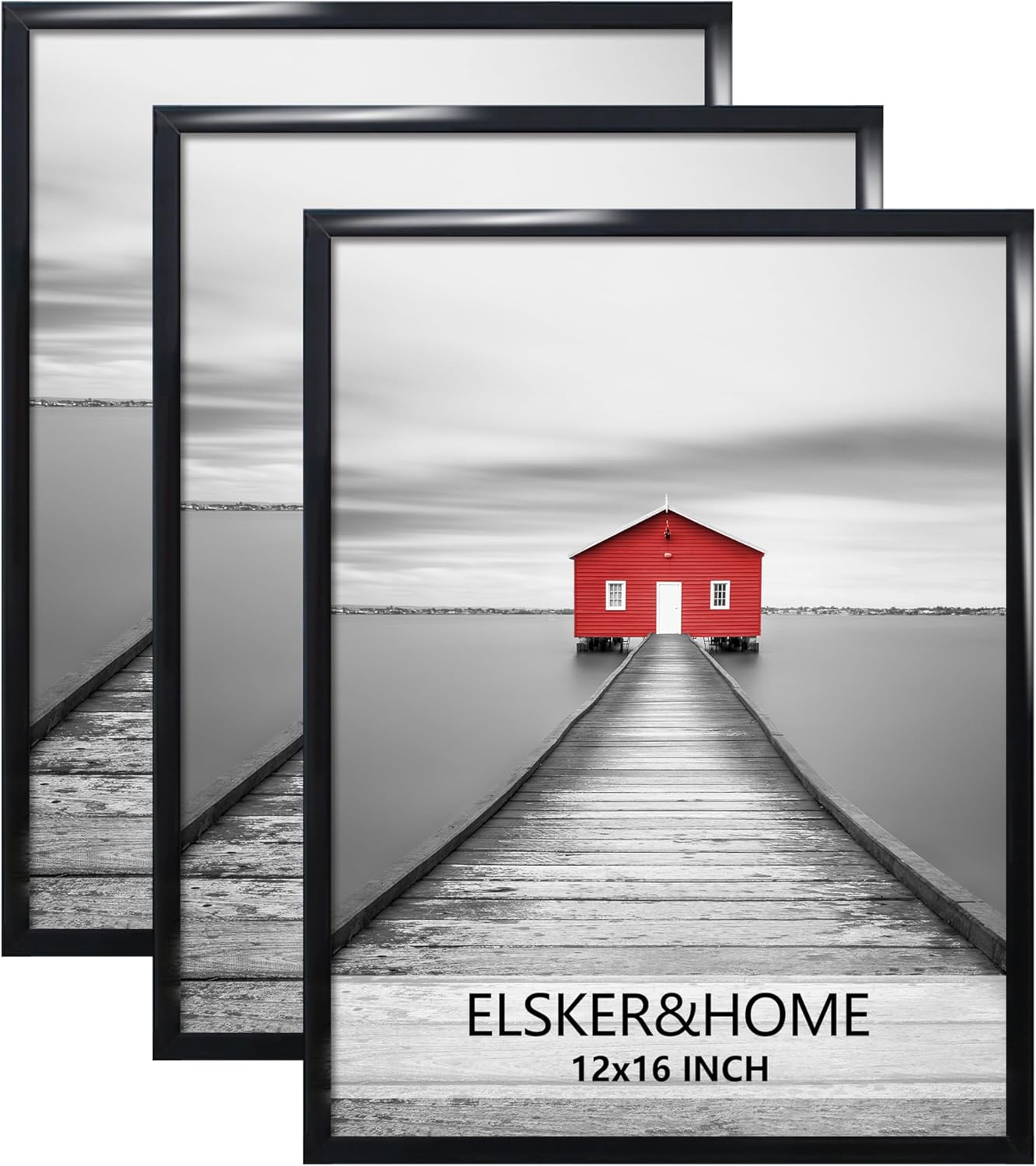 ELSKER&HOME 22.375 x 34 Poster Frame 3 Pack, Black Picture Frame for Horizontal or Vertical Wall Mounting, Sturdy and Scratch-proof