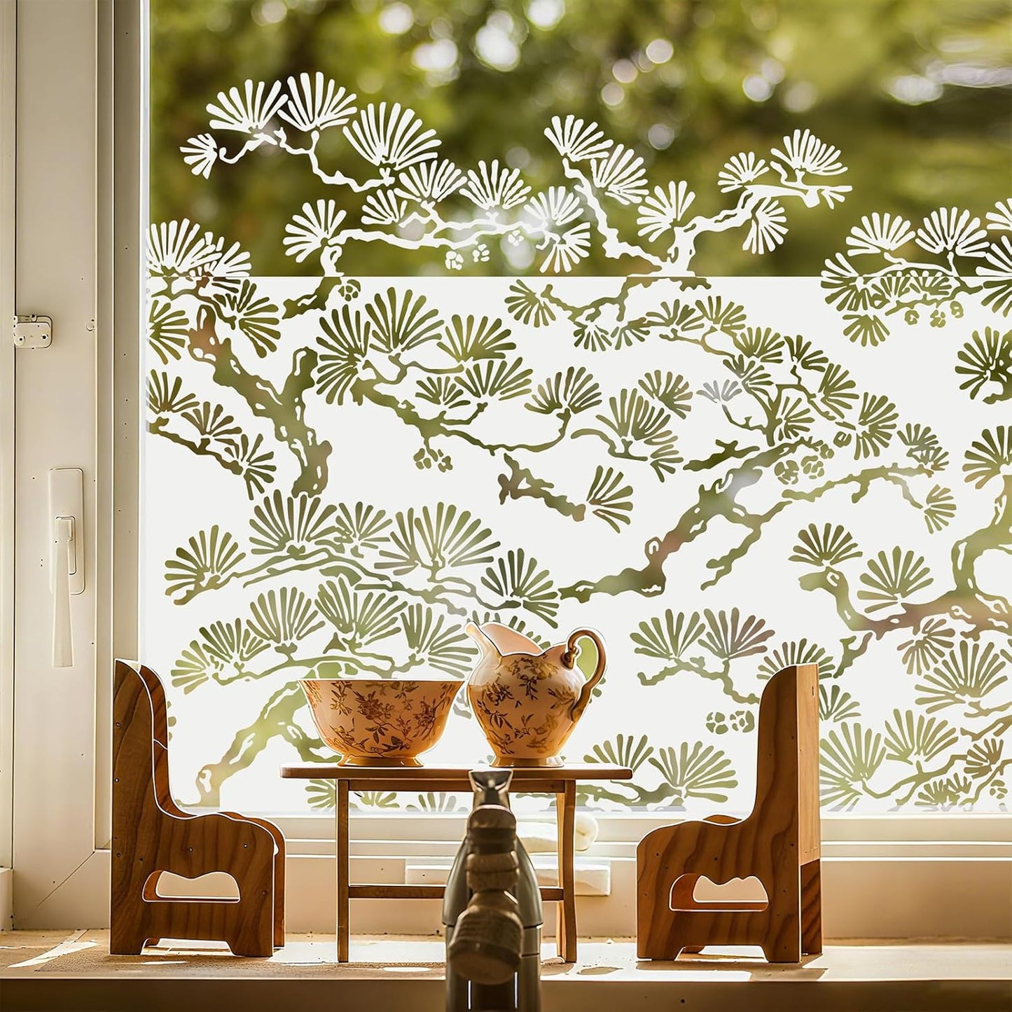 ADD.HERES Window Privacy Film,Colorful Floral Window Stickers,Removable DIY Bouquet Static Clings, Decals for Home School Office Party Supplies, Wildflower Reverie‌, 17.5 x 78.7 in