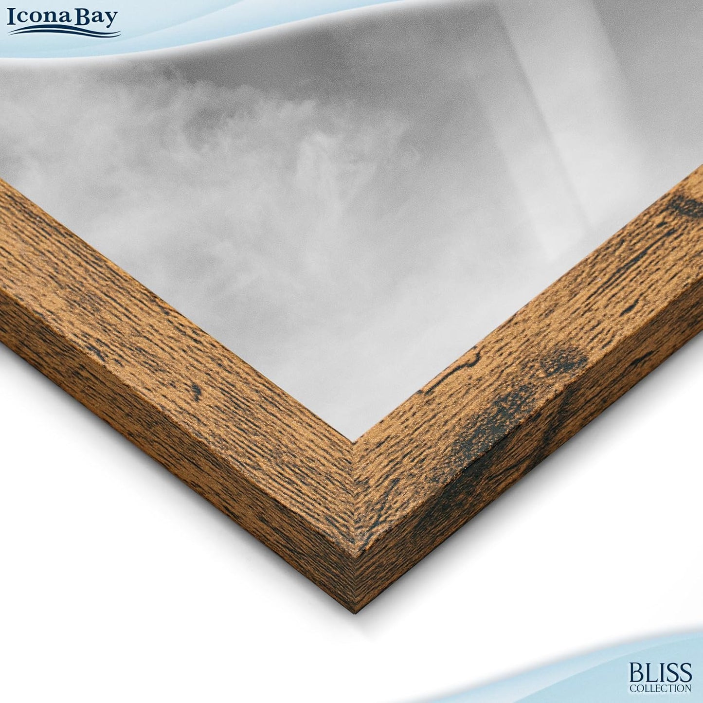 Icona Bay - 4x6 Wall Hanging Picture Frames Collage with 8 Openings - Distressed White, 2 Pack - Casual Style Engineered Wood Frames - Wall Mount Only - Bliss Collection