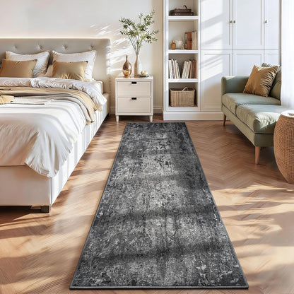 Ompaa 2x6 Rug Runners for Hallways Kitchen Runner Rug Non Slip Washable Grey Long Runner Rugs with Rubber Backing Soft Abstract Carpet Runner for Hallways, Kitchen, Bedroom, Bathroom, Entryway - Colors B