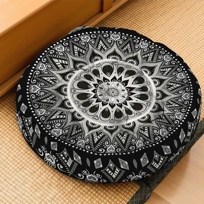 Mandala Meditation Cushion, Boho Meditation Mat, Meditation Pillows for Sitting on Floor, Cushions for Sitting in Home and Outdoor, Square Floor Pillow Cushion Seating for Yoga Accessories 22'' X 22''