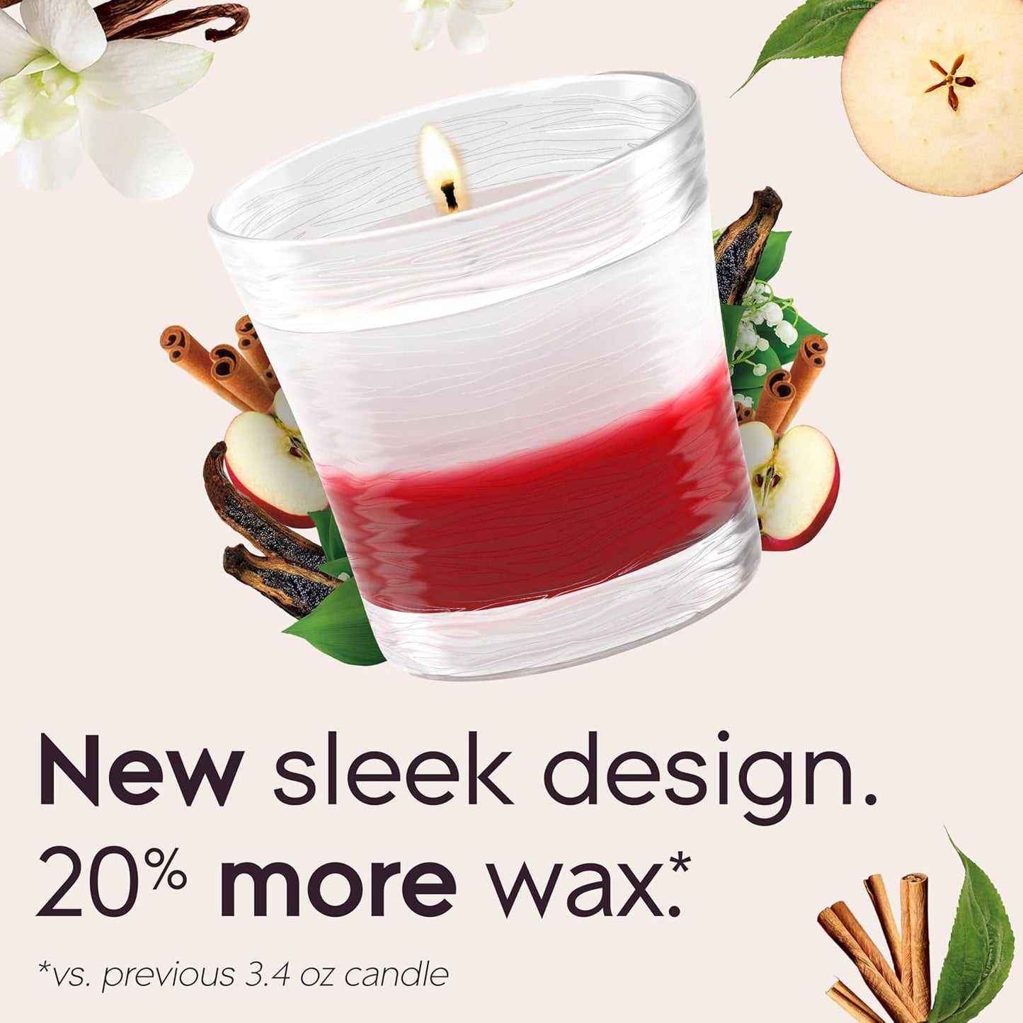 Glade 1-Wick Scented Candle Jar, Angel Whispers, Air Freshener Infused with Essential Oils, 4.08 Oz, 2 Count