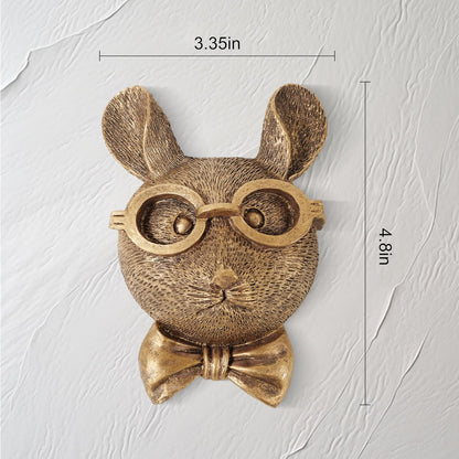 UITWMKTG 5 Pack Animal Head Wall Decor Gold Wall Sculpture Home Decor for Office Bedroom Modern Decor for Men Women