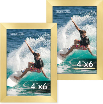 FIXSMITH 10 Pack Picture Frames Collage Wall Decor for Mounting or Tabletop Display, Gallery Wall Frame Set with Two 8x10 Black Frames, Four 5x7 Frames and Four 4x6 Frames, Multi-Pack Photo Frame Set