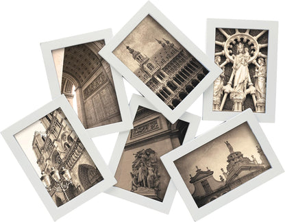 MELANNCO Collage Picture Frame for Wall, Holds 12 Photos - Six 4x6 and Six 6x4 Images, 18x23 Inch Black Plastic Frame, Hang Horizontal or Vertical, Gallery Wall Decor