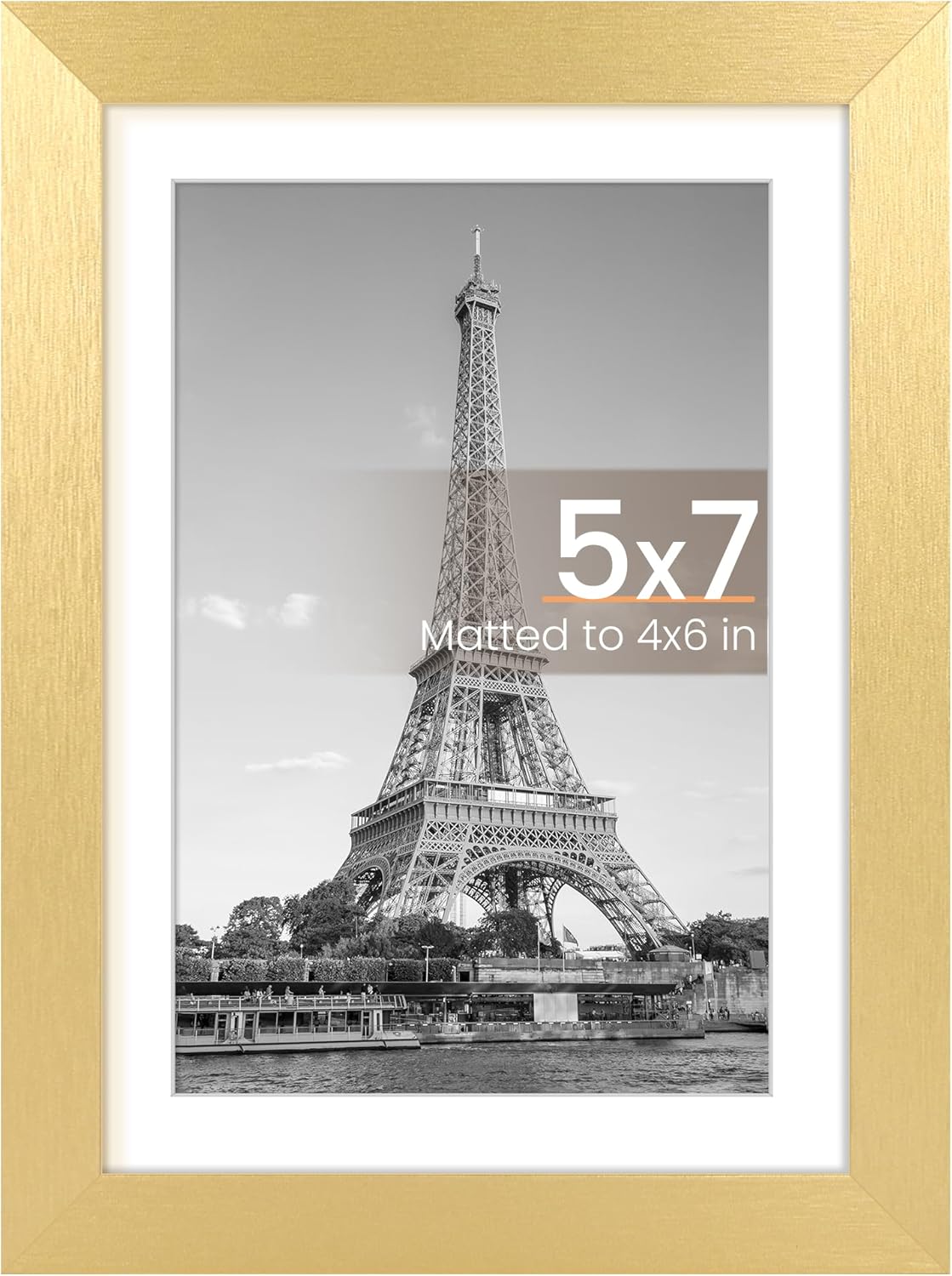 upsimples 8x10 Picture Frame, Display Pictures 5x7 with Mat or 8x10 Without Mat, Wall Hanging Photo Frame, Black, 1 Pack - Colors A
