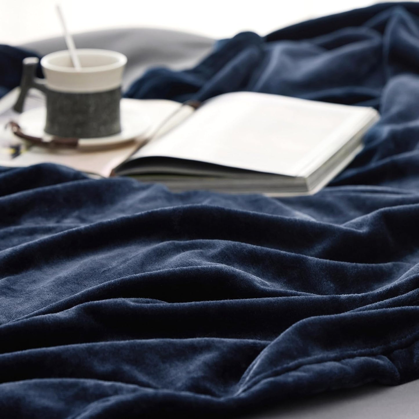 Bedsure GentleSoft Fleece Throw Blanket for Couch Grey - Lightweight Plush Fuzzy Cozy Soft Blankets and Throws for Sofa, Couch, Travel, Camping, 50x60 inches - Colors B