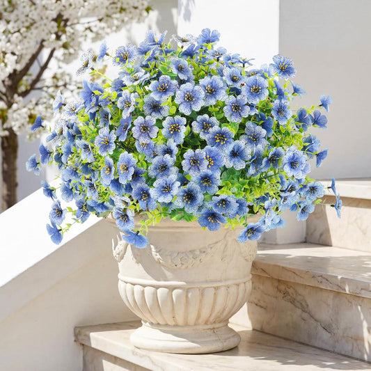 ATTGREAT Artificial Flowers Outdoors Faux Plants UV Resistant Fake Flowers Daisy Plastic Greenery Plnats Outside for Garden Planter Patio Porch Spring Summer Home Home Decor, 12 Bundles (Multicolor)