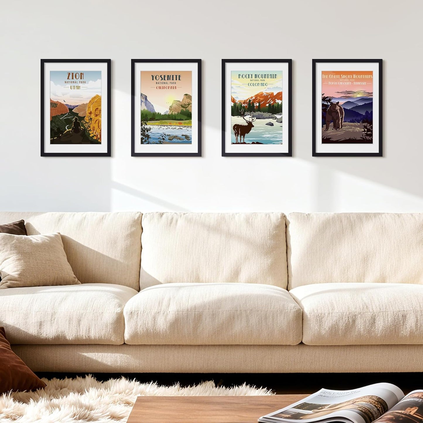 upsimples 8x10 Picture Frame, Display Pictures 5x7 with Mat or 8x10 Without Mat, Wall Hanging Photo Frame, Black, 1 Pack - Colors B