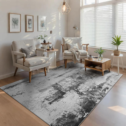 Ompaa 2x6 Rug Runners for Hallways Kitchen Runner Rug Non Slip Washable Grey Long Runner Rugs with Rubber Backing Soft Abstract Carpet Runner for Hallways, Kitchen, Bedroom, Bathroom, Entryway - Colors B