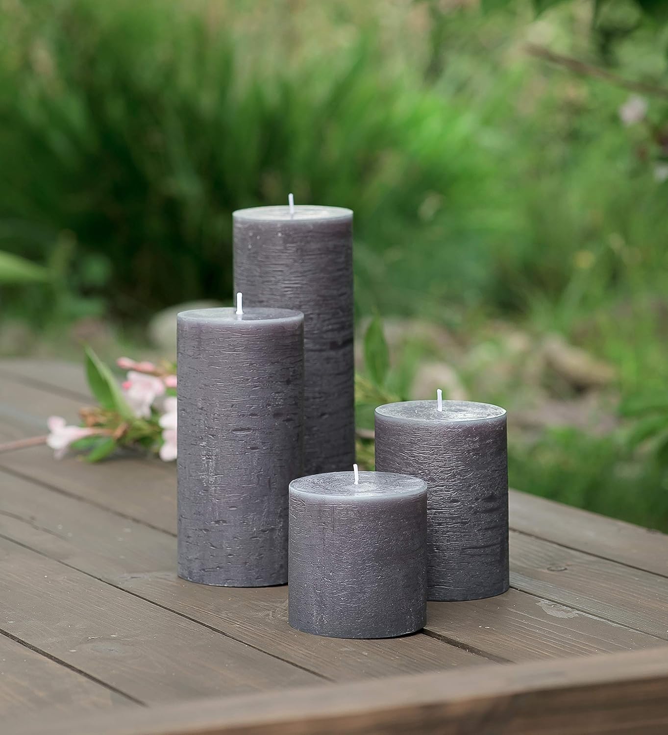Melt Candle Pillar Candles, 3 Pack - Unscented Candles for Home, Church, Weddings, & More - 3" x 4", Ivory