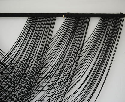 Flber Macrame Wall Hanging Boho Wall Decor Tapestry Dip Dyed Ombre Moss Green Handmade Wall Art Woven Cotton Rope Backdrop with for Bedroom Living Room, 57" W x 39" L