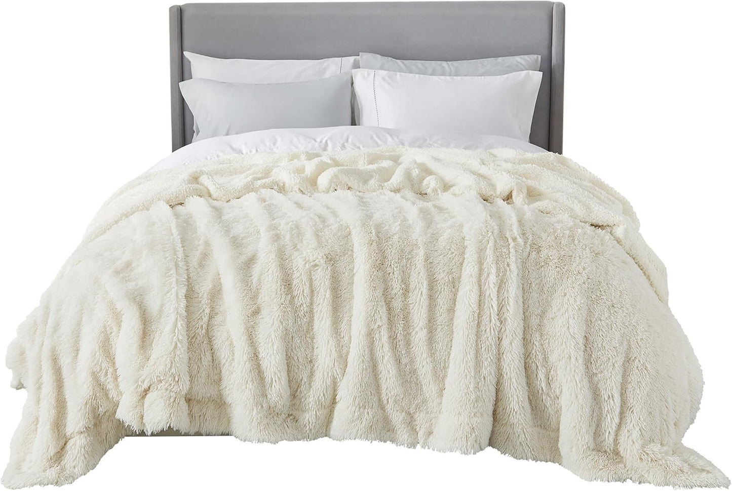 Bedsure GentleSoft Fluffy Fuzzy Faux Fur Throw Blanket for Couch, Soft Sherpa Fleece Cozy Gifts for Women, Plush Bed Blanket Room Decor for Men, Thick Warm Minky Teen Gifts Winter Bedding