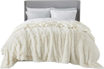 Bedsure GentleSoft Fluffy Fuzzy Faux Fur Throw Blanket for Couch, Soft Sherpa Fleece Cozy Gifts for Women, Plush Bed Blanket Room Decor for Men, Thick Warm Minky Teen Gifts Winter Bedding