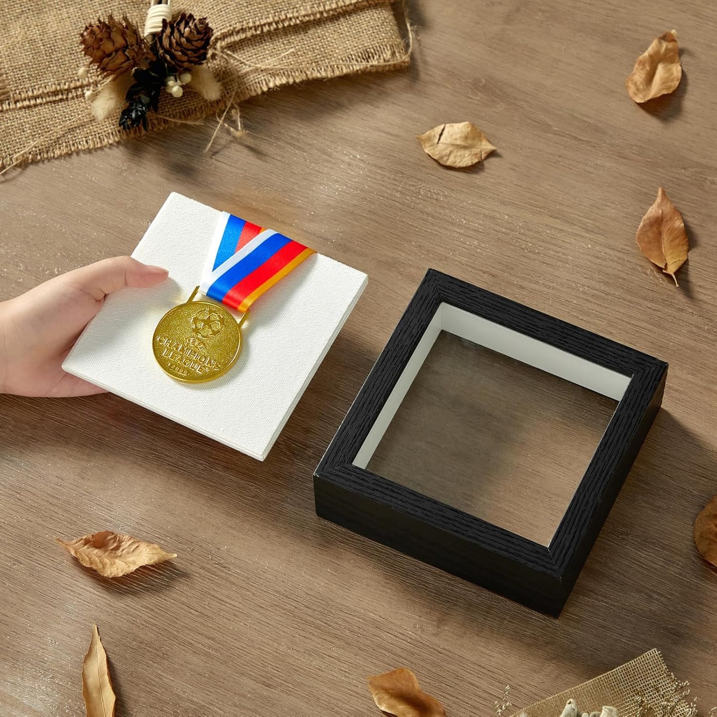 11x14 Shadow Box Display Case Picture Frame with Soft Linen Back, Large Deep Black Shadow Box 11x14 for Flowers Medal Display Case Jersey pet Graduation Memorabilia Baby Ltems Crafts Photos